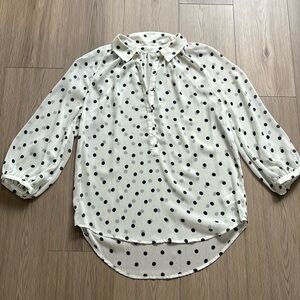 Zara Polka dot blouse size small